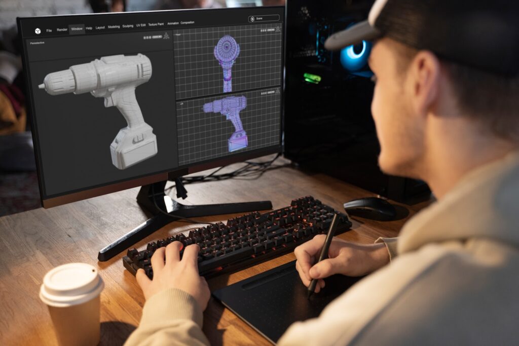 A person working on a computer