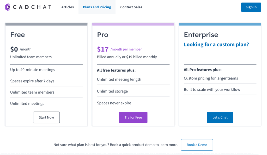 CADchat pricing